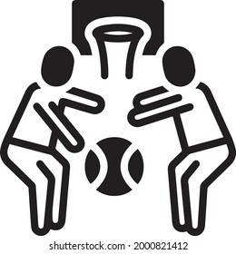 Plays, playing, game, player, gamester, basketball, outdoor icon vector