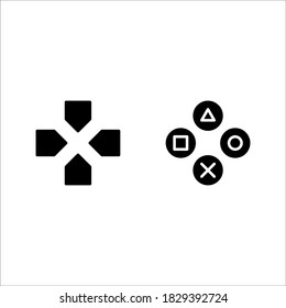 Playstation Icon Game Geometric Shapes Seamless Pattern Background