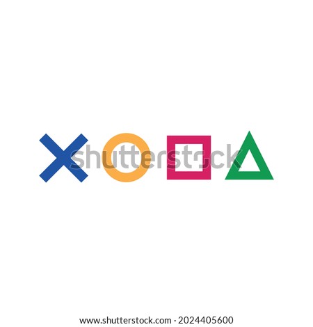 playstation glitch cross triangle square circle design game