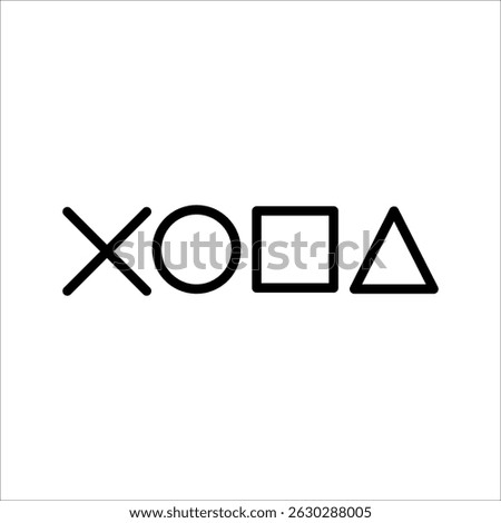 playstation Icon Symbol isolated wh kground. vector illustration. color editable. 