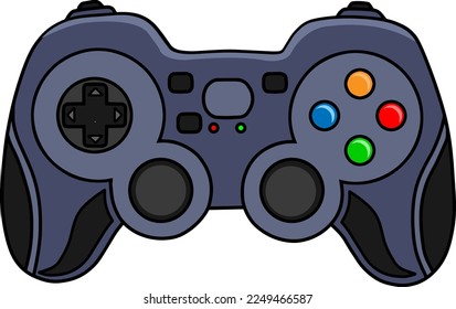 ilustración vectorial de stick de playstation aislada en fondo blanco