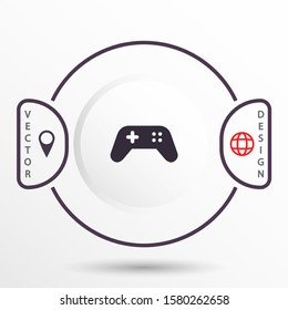 Playstation vector icon , lorem ipsum Flat design