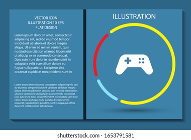 Icono vector Playstation , lorem ipsum Diseño plano