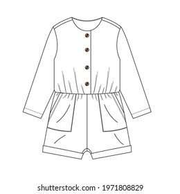 Playsuit romper overall jumpsuit technical fashion 