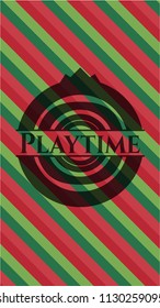Playtime christmas style emblem.