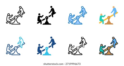 Playtime icons set multiple style collection. Editable stroke 
