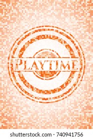 Playtime orange mosaic emblem