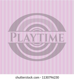 Playtime realistic pink emblem