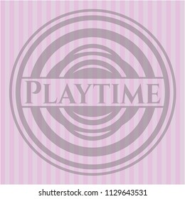 Playtime retro pink emblem