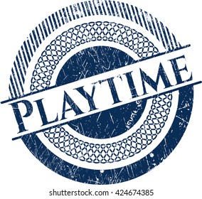 Playtime rubber seal with grunge texture