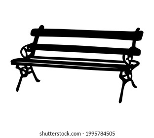 
plaza bench. bench silhouette. bank vector