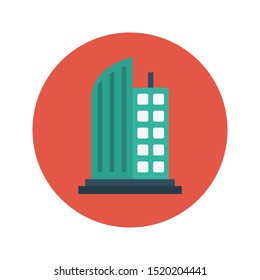 plaza glyph flat vector icon