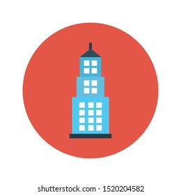 plaza glyph flat vector icon