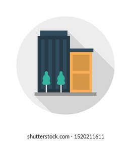 plaza glyph flat vector icon