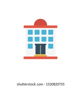 plaza glyph flat vector icon