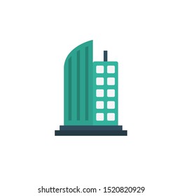 plaza glyph flat vector icon