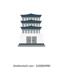plaza glyph flat vector icon