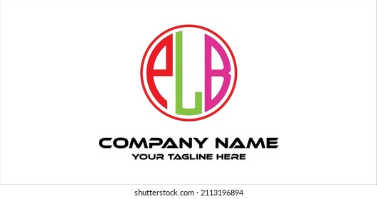 monograma de círculo plb,logotipo moderno , conjunto de iconos del logotipo PLB plantilla de diseño Elementos del icono gradiente,Alphabet PLB hecho de fondo blanco natural