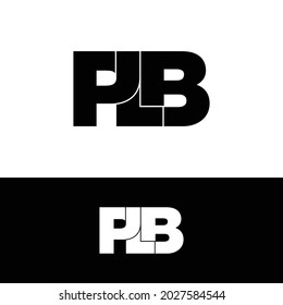 PLB letter monogram logo design vector