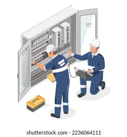 controlador plc maquinista técnicos de caja de sistemas de comprobación de ingeniería mantenimiento controlador lógico programable en fábrica y línea de producción aislado isométrico