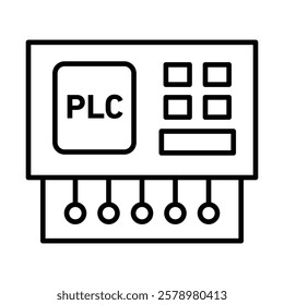 PLC Icon Black and white logo