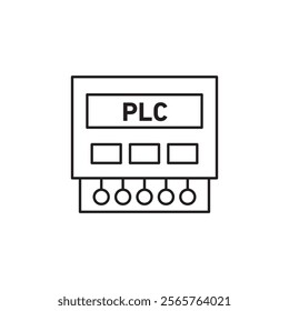 PLC icon line art vector