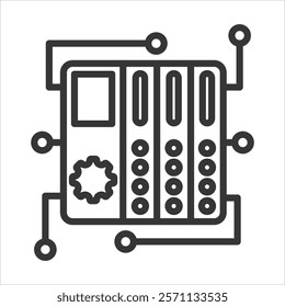 Plc Icon Vector Illustration Outline