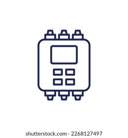 PLC-Zeilensymbol auf Weiß, Programmierbare Logik-Controller