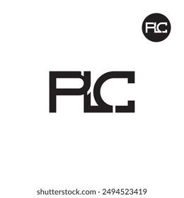 PLC Logo Letra Monograma Diseño