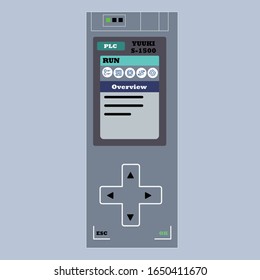 PLC Programable Logic Controller Flat Design