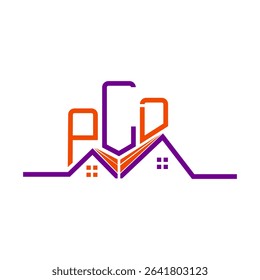 PLD Real State logo design, PLD simple and modern logo. PLD luxurious alphabet design  