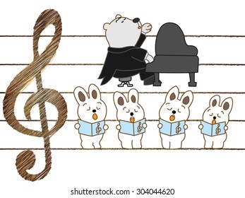 Pleasant chorus of animals