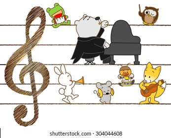 Pleasant concert of animals