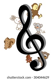 Pleasant concert of animals