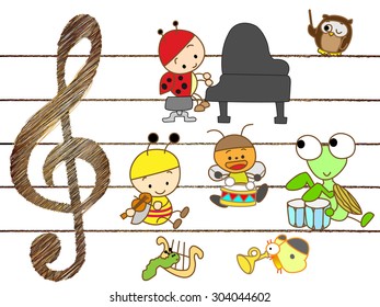 Pleasant concert of insects
