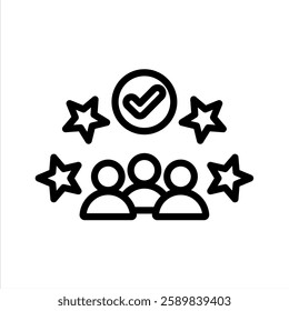 Pleasant Experience Line Vector Illustration On White Background.