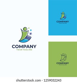 pleasant human vector logo template