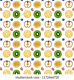 a pleasant pattern with fruits and berries
