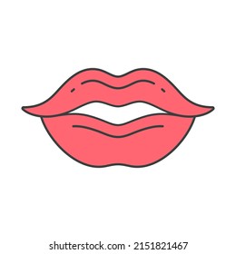 Pleasant Pink Lipstick Female Mouth Seductive Stock Vector Royalty Free Shutterstock