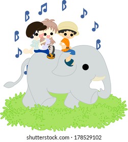 A pleasant walk on the back of the elephant.