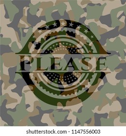 Please camouflage emblem