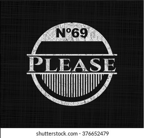 Please chalkboard emblem on black board