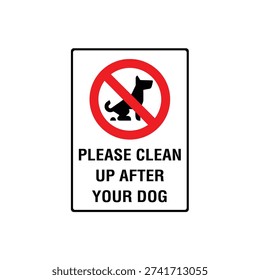 Please Clean Up After Your Dog Sign