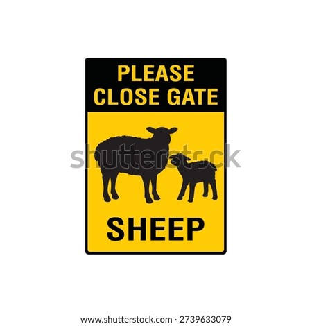 Please Close Gate Sheep Farm Livestock Property Warning Sign
