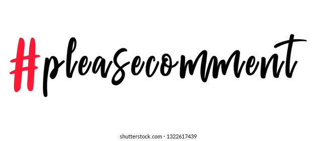 please comment hashtag symbol