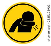 Please Cover your cough and sneeze Symbol Sign, Vector Illustration, Isolate On White Background Label.EPS10