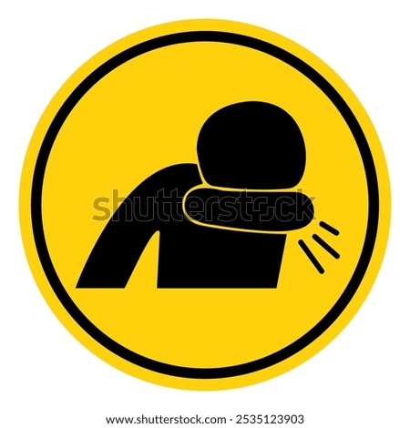 Please Cover your cough and sneeze Symbol Sign, Vector Illustration, Isolate On White Background Label.EPS10