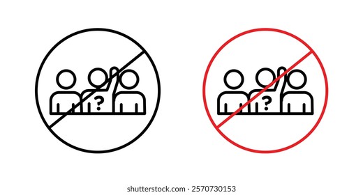 Please do not ask signs vectors set in black and red colors on white background.