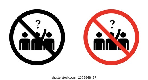 Please do not ask signs vector set
