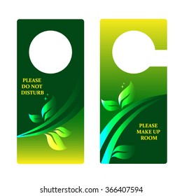 Please do not disturb card design and cleaning room card design for hotel service
